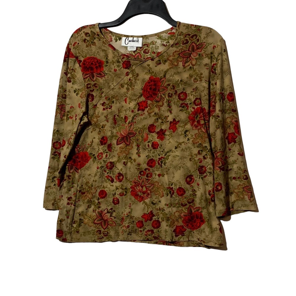 Vintage CARDUCCI floral  blouse sz L
